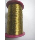 ANTIQUE LIGHT GOLD - Spool of Shiny Metallic Thread Yarn - For Crochet Sewing Embroidery Handwork Artwork Jewelry